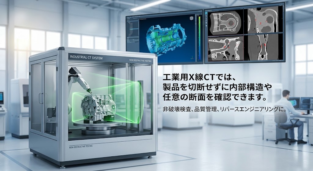 工業用X線CTスキャンによる製品内部の3D・断面観察